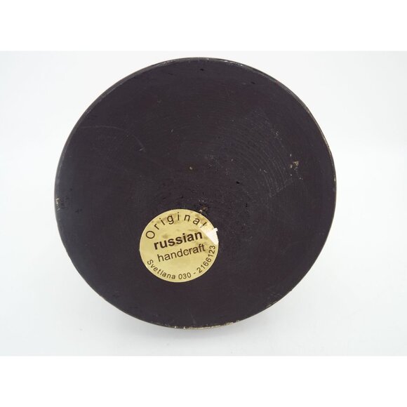 Original Russian Handcrafted Wood 10" Nesting Doll with 11 Ornaments - Picture 10 of 16